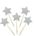 50Pcs Star Cupcake Toppers for All Occasions Party Supplies Decoration with Double Sided Glitter