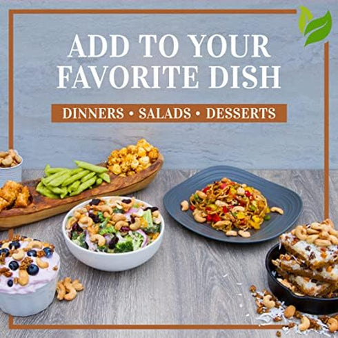 Salt-32 oz (2 lbs)|Whole Oven Dry Roasted Fancy Cashews with Sea Cashew|No Oil|No PPO|Vegan and Keto Friendly|Made from
