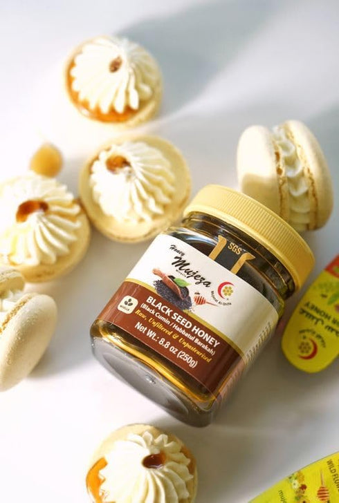 500g, 17.6oz Mujezat Al-Shifa Black Seed Honey (Black Cumin - Nigella Seeds)