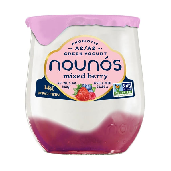 Nounos Creamery Mixed Berry Greek Yogurt, 5.3 OZ