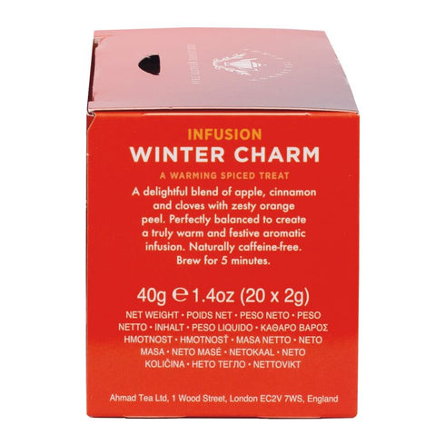 Ahmad Tea Herbal Tea 'Winter Charm' - Apple, Cinnamon, & Orange Peel, 20 ct (Pack of 1) - Decaffeinated, Sugar-Free