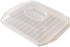 TAIHUSANBAI Bacon Rack with Lid, 10.25x8x2 Inches, White 1 Ounces 0.5 Liters