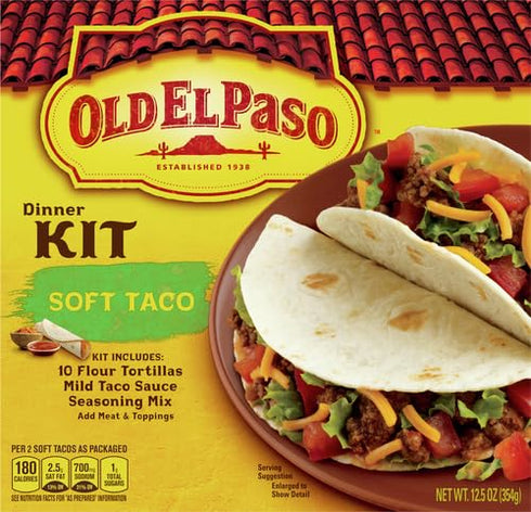 12.5 oz. (Pack 2) Old El Paso Soft Taco Dinner Kit