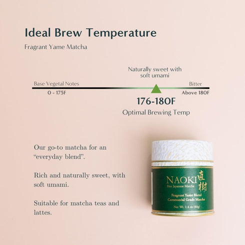 Naoki Matcha Fragrant Yame Blend - Authentic Japanese First Harvest Ceremonial Grade Matcha Green Tea Powder (40g)