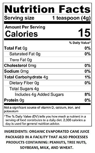 4 Lb Organic Evaporated Cane Juice Sugar - Tub