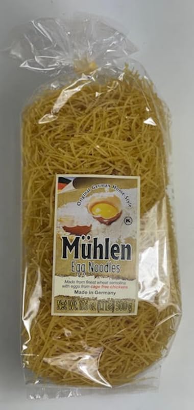 1.1lb 500g (Pack 1) German Egg Thin Noodle Wheat Semolina VERMICELLI |