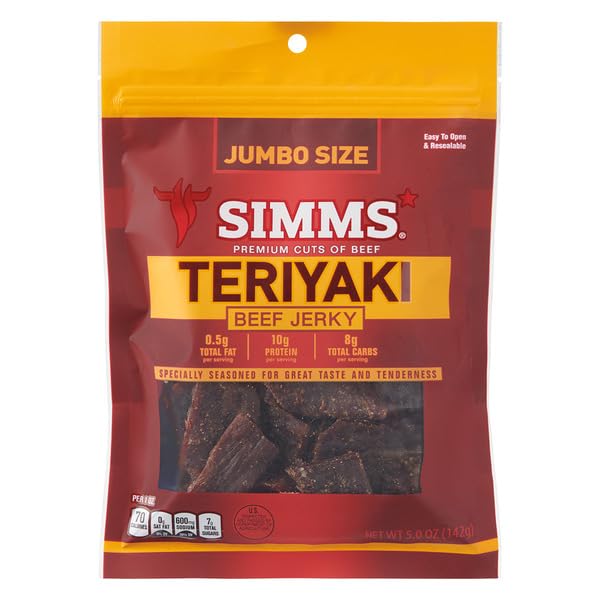Generic 5imm's Teriyaki Beef Jerky - 5 oz (142g), (Pack of 2, 10