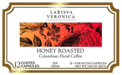 Larissa Veronica (12 573100) 3 Pack Honey Roasted Colombian Decaf Coffee (Single Serve K-Cup Pods) (Gourmet, Naturally