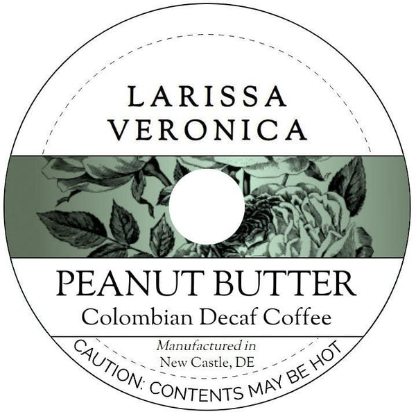 Larissa Veronica Peanut Butter Colombian Decaf Coffee (Single Serve K-Cup Pods) (Gourmet, Naturally Flavored,