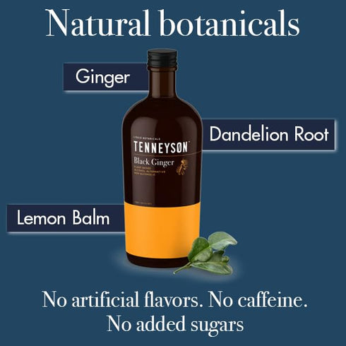 (750mL) Tenneyson Non-Alcoholic Aperitif - Black Ginger - Alcohol Free Spirit - Cocktail Mixer - Low Sugar - Low