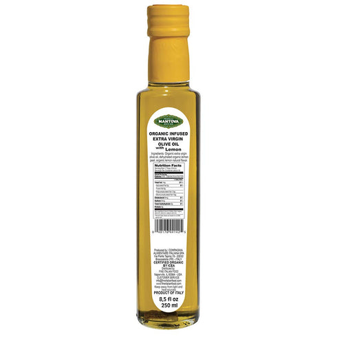 Pack (8.5 oz Pack 4) Mantova Organic Flavored Extra Virgin Olive Oil Variety Garlic, Basil, Chili, and Lemon Bottles
