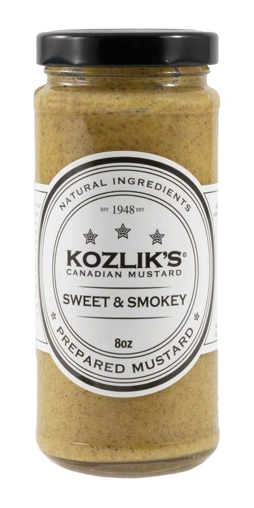 Kozlik's Sweet & Smoky Brown Yellow Dijon Natural Gluten Free Non-GMO Mustard,