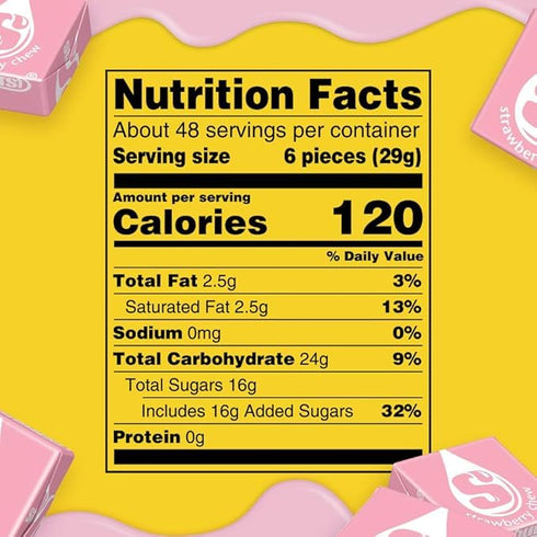 3lb (48oz) Pack Starburst Fruit Chews Only Pink Strawberry Bulk Limited Edition