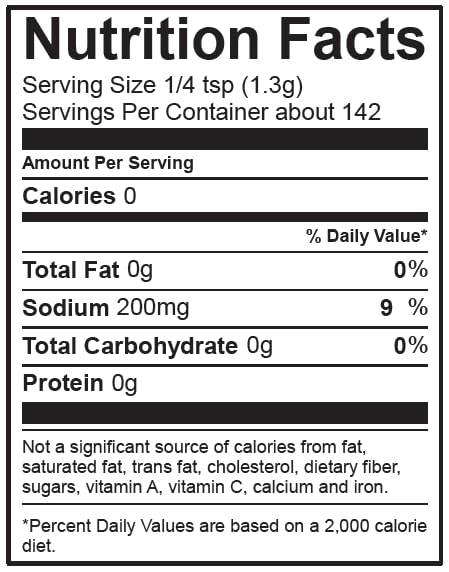 Zane Gray's Vegetable Seasoning (6.5 oz) Spicy Vegetable Seasoning