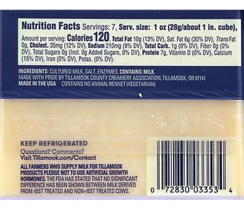 Generic 7 oz (Pack 4) Tillamook English-Style Sweet Cheddar