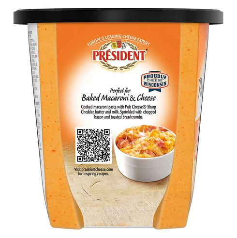 Prsident 16 oz. Pub Cheese by President Sharp Cheddar Spreadable Cheese and Dip