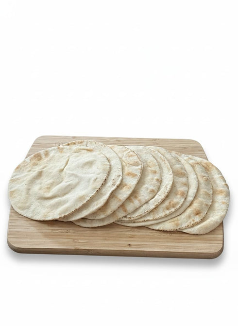 Generic 9pcs, 20oz, 567g (Pack 5) Phoenicia Arabic Pita Bread Puff Fresh White Bread, Medium