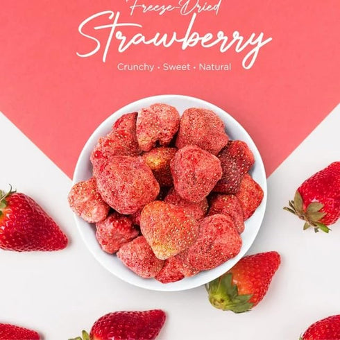 So Natural 0.6 oz, (1) Freeze Dried Whole Strawberries Non-GMO, Gluten Free, Vegan, No Preservatives