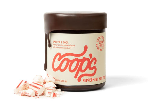 Coop's Peppermint Hot Fudge, All Natural Peppermint Hot Chocolate Gift Non GMO