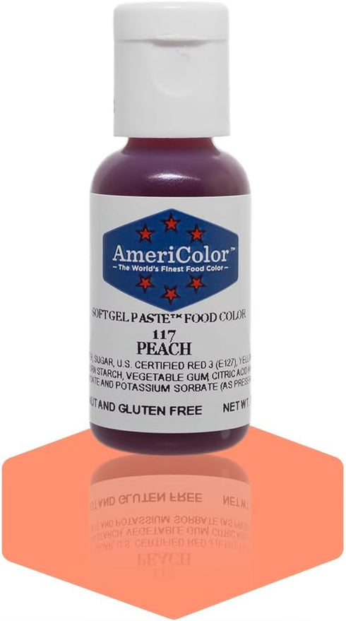 AmeriColor Soft Gel Paste Food Color, Peach, .75 oz