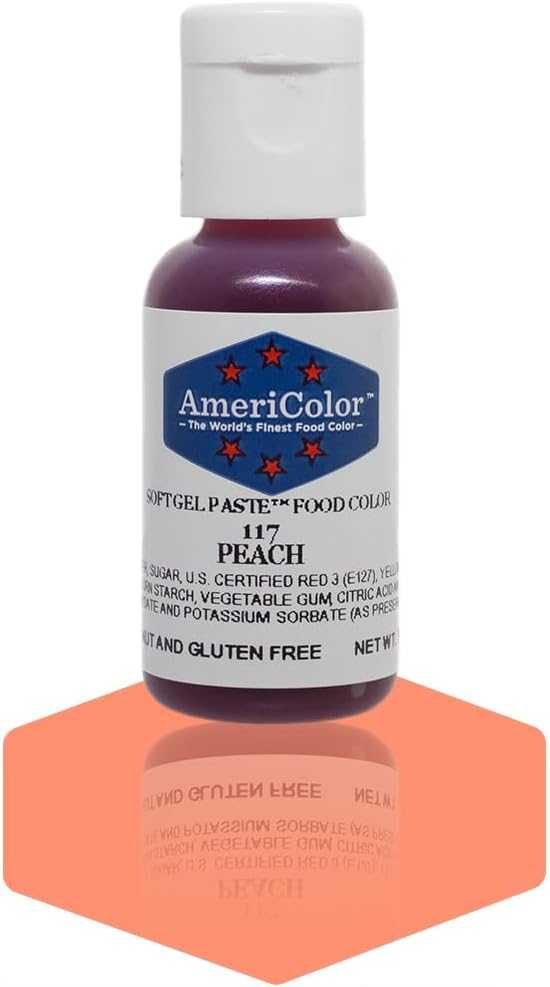 AmeriColor Soft Gel Paste Food Color, Peach, .75 oz