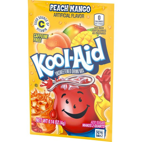 48 packets 96 Kool Aid of Peach Mango Makes quarts just add sugar