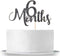 6 Months Black Glitter Cake Topper, Baby 1/2 Birthday Decorations, Baby Shower Party Cake Topper.