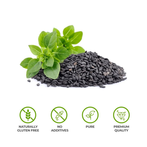 280g Pardesi Basil Seeds (Tukmaria/Sabja) - Whole Seeds for Falooda, Drinks & Desserts | Halal, Non-GMO, Vegan, Gluten