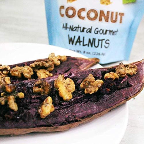 3 1.25 oz (12-Pack) Crazy Go Nuts Walnuts - Maple, Banana, Coconut, Oatmeal Cookie, Healthy Snacks, Vegan, Gluten Free