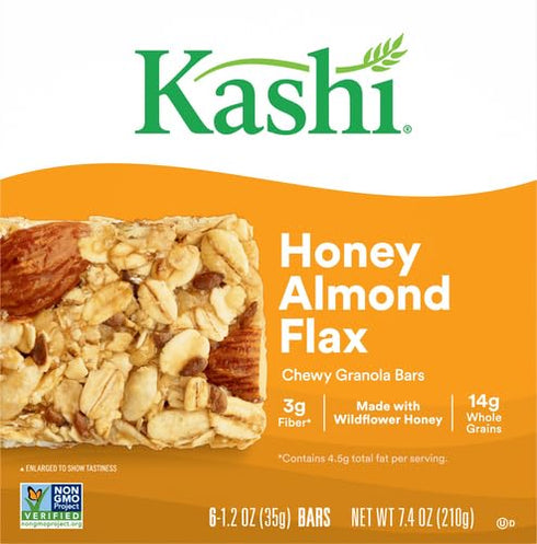 1.2 6 Count Kashi Co, Bar Granola TLC Chewy Honey Almond Flax, Ounce