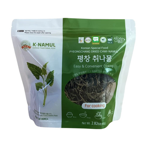 Pyeongchang Chwinamul 2.82oz, Dried Vegatables for Seasoned Namul Salad with rich flavor,