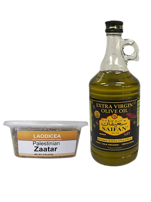 Safian Lebanese Extra Virgin Olive Oil + Laodicea Palestinian Zataar