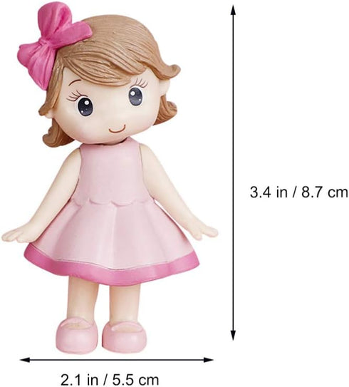 Toyvian Home Decor Home Decor Home Decor Home Decor Home Decor Figures Cute Toys Cupcake Topper DIY Cake Decoration Mini Doll Girl Toys Car Decor Car Decor Car Decor Car Decor Christmas Decorations
