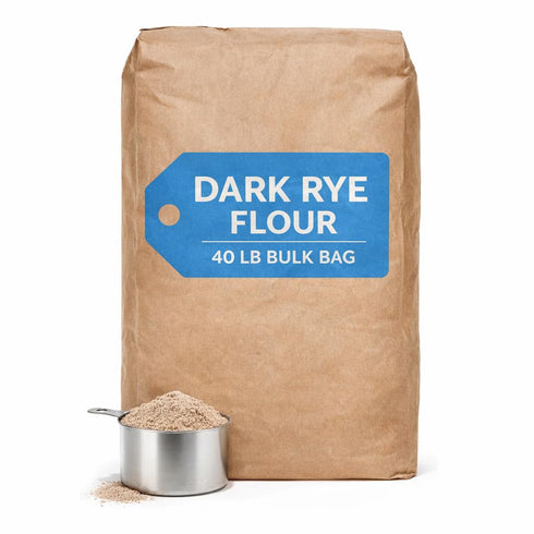 Triplenet Pricing Dark Rye Flour, 40 lb Bulk Bag, Hearty Whole Grain Flour for