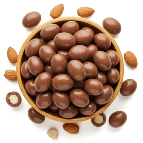 2 NY Spice Shop Milk Chocolate Covered Almonds - Pound Chocolate Coated Almonds - Holiday Sweet Nut Snacks, Festive