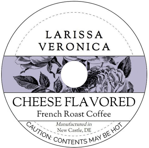 Larissa Veronica Cheese Flavored French Roast Coffee (Single Serve K-Cup Pods) (Gourmet, Naturally Flavored,
