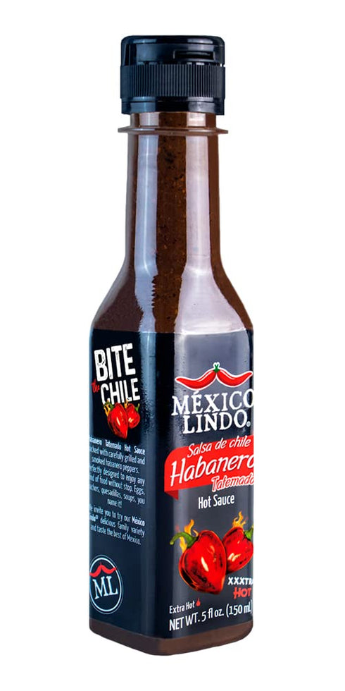 Mexico Lindo Habanero Hot Sauce Xxxtra Hot, 83,200 Scoville Level, Perfect for Quesadillas, Soups & Nachos - 5 Fl Oz