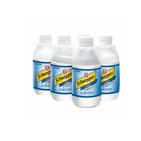 Schweppes 10 Oz 1- 6 count , Club Soda, Fl Bottles