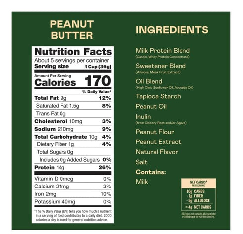 Generic 7 oz- 1pack Peanut Butter Grain-Free Breakfast Cereal, High Protein, Keto Friendly, Gluten Free, Zero Sugar