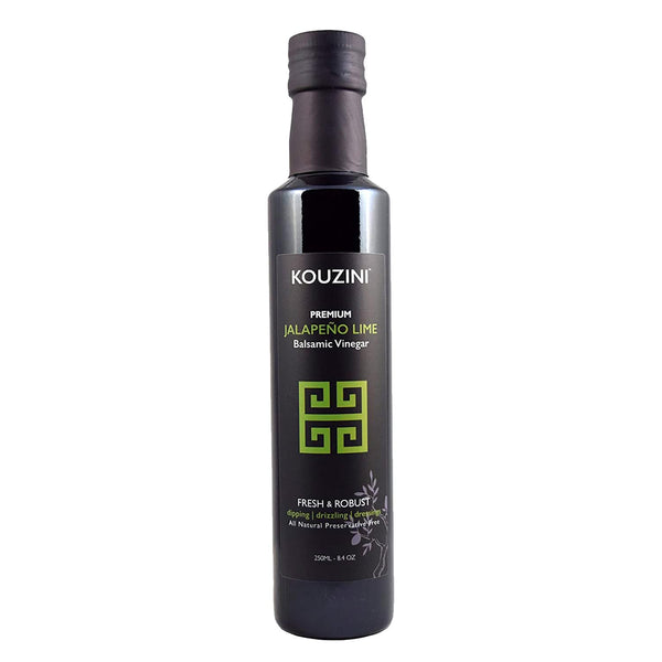 Kouzini Ultra Premium Jalapeno Lime Balsamic Vinegar, Aged Balsamic Vinegars from Modena,