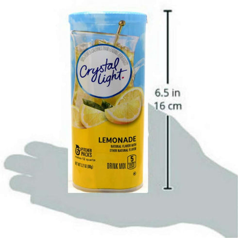 12-Quart (Pack 7) Crystal Light Lemonade Drink Mix, Canister