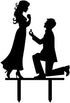 Propose Funny Love Couple Wedding Cake Topper for Engagement and Bridal Shower Decoration