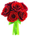 KaBloom - 6 Red Roses without vase, Fresh Flowers for Birthday, Valentine's
