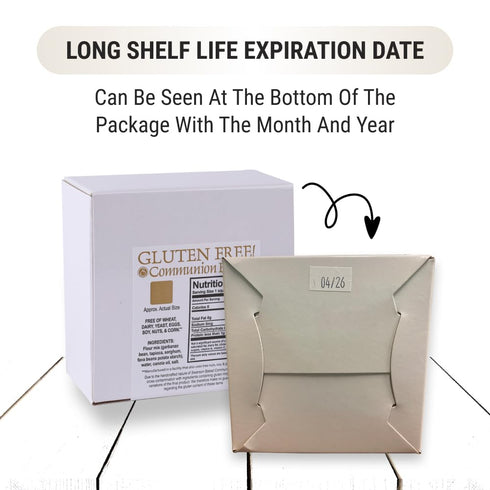 Gluten-Free Communion Bread, Church Supplies - Package of approx. 200 pieces