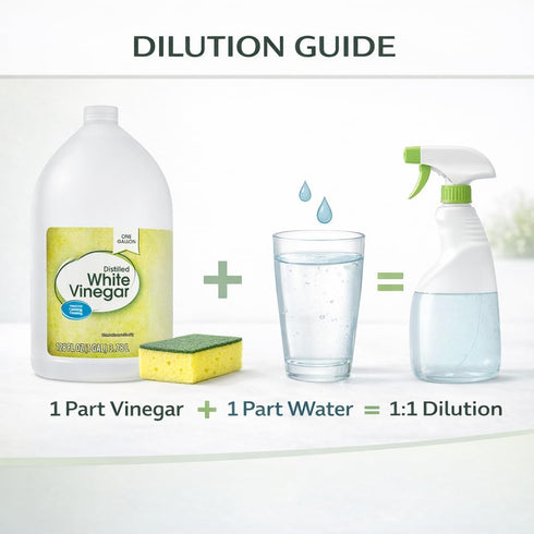 Generic Distilled White Vinegar, Multipurpose Liquid for Cooking, Cleaning and Household Use, Clear Vinegar for Kitchen