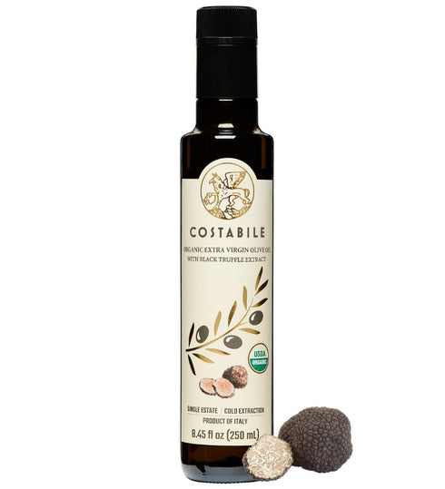 Black Truffle Oil from Italy - Organic Extra Virgin Olive Oil Infused
