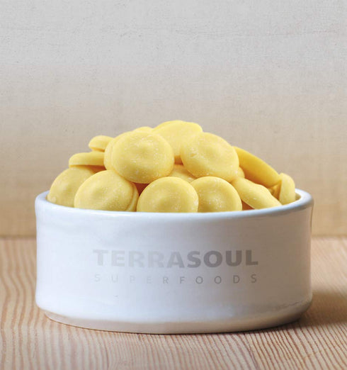1 Lb Terrasoul Superfoods Organic Cacao Butter Wafers, - Raw | Keto | Vegan | Unrefined