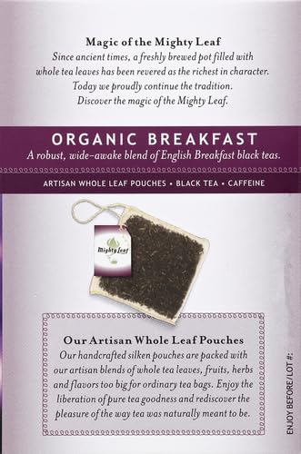15 Mighty Leaf Tea Organic Breakfast Hand-Stiched Tea Bags, ct