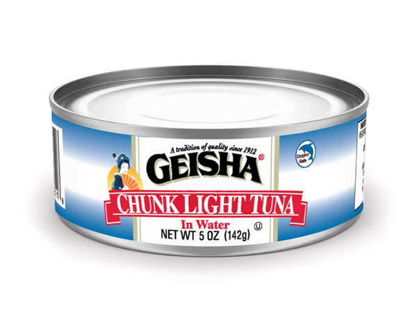 GEISHA Chunk Light Tuna In Water 5oz(Pack of 24), Canned Skipjack Tuna