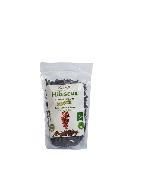 Kovafood Dried Red Hibiscus Flowers, Sorrel Leaves, Zobo Leaves I Organic I